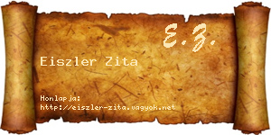 Eiszler Zita névjegykártya